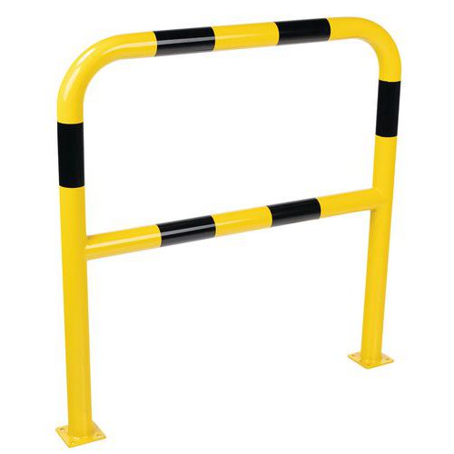 Barriera sicurezza con piastra Ø 60 mm lungh. 1m gialla/nera,