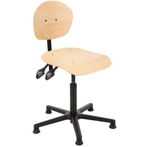 Sedia Bassa In Legno per Ufficio H 50 a 70 cm Gommini,