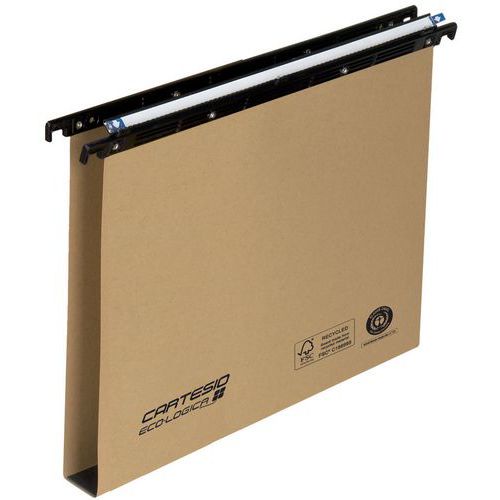 Cart sosp Cartesio Eco per cassetto Int 39cm Fondo U 3cm nat,
