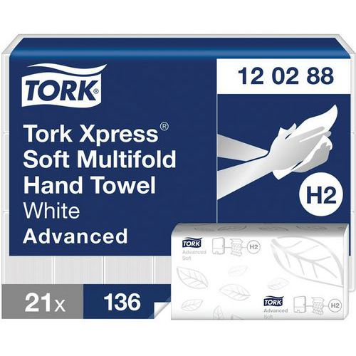 Asciugamano H2 Tork Advanced 120288 - Bianco,