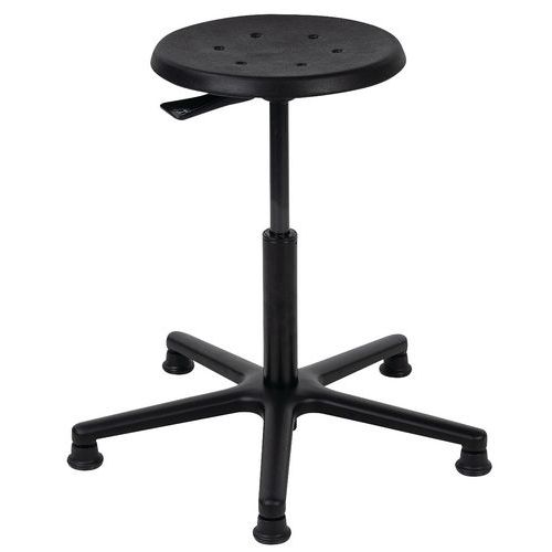 Sgabello Master basso piedini in poliuretano H-Da 53 a 73 cm,