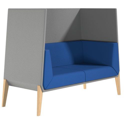 Divanetto alto Accord 2 posti - Blu/Grigio - Quadrifoglio,