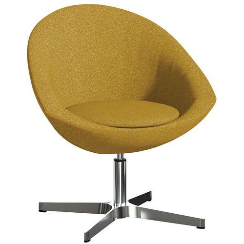 Poltrona Agio tessuto giallo,