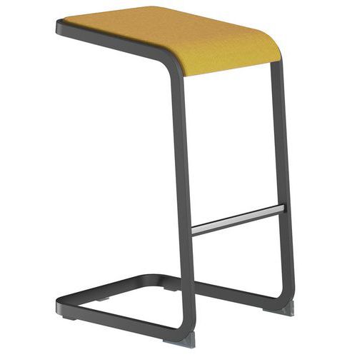 Sgabello alto C-Stool - Antracite e giallo - Quadrifoglio,