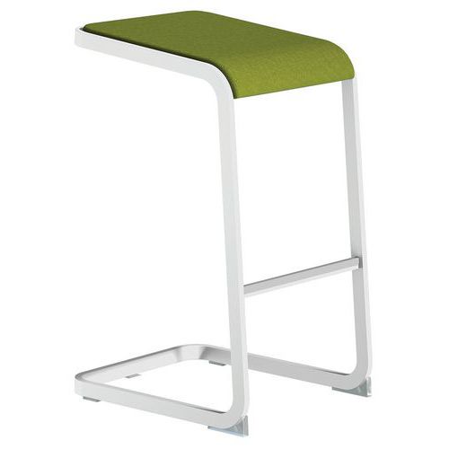 Sgabello alto C-Stool - Bianco e verde - Quadrifoglio,