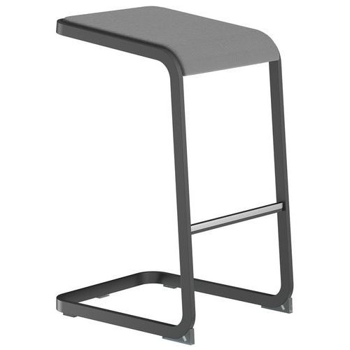 Sgabello alto C-Stool - Antracite e grigio - Quadrifoglio,