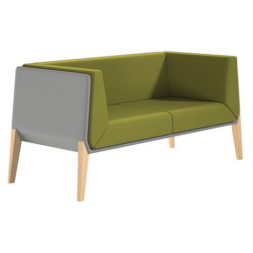 Divanetto Accord 2 posti - Verde/Grigio - Quadrifoglio,