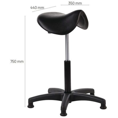 Sgabello Per Batteria XDrum BeatSeat - Seduta A Sella In Velluto, Altezza Regolabile 49-65 Cm