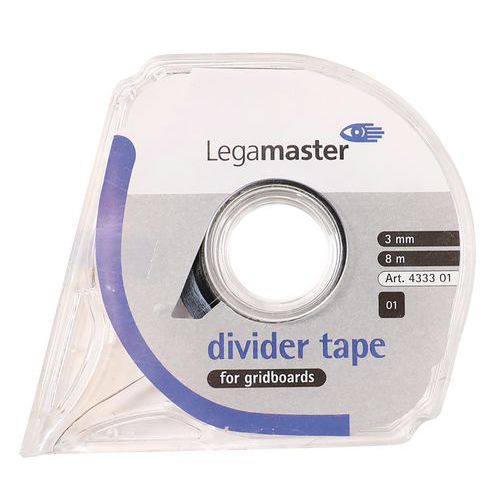 Nastro divisorio per planner 3,0 mm x 8 m, nero,