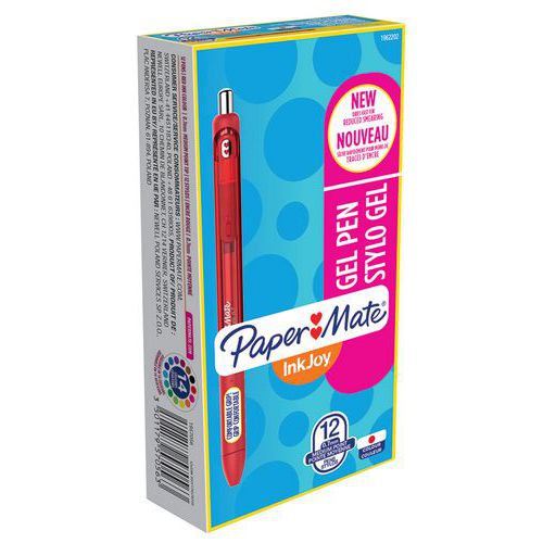 Penna a gel Paper Mate InkJoy punta media - Rosso,