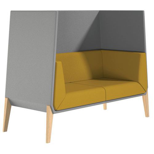 Divanetto alto Accord 2 posti - Giallo/Grigio - Quadrifoglio,