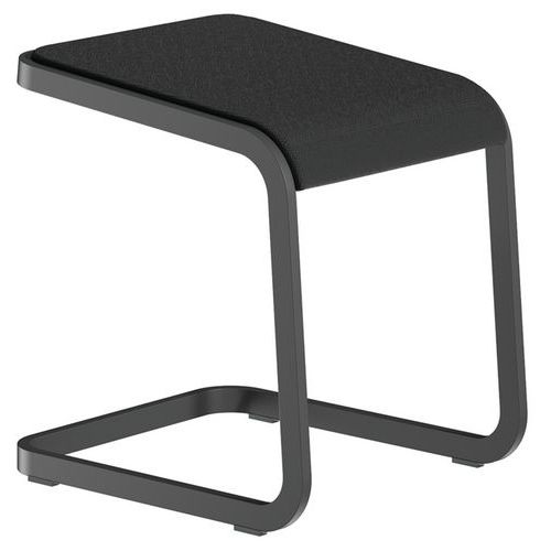 Sgabello basso C-Stool - Antracite e nero - Quadrifoglio,