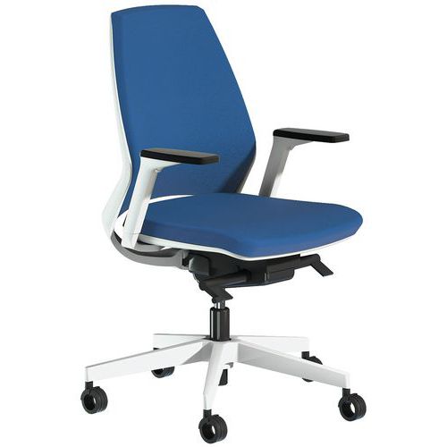 Sedia da ufficio Oxygen bracciolo 3D con espanso blu,