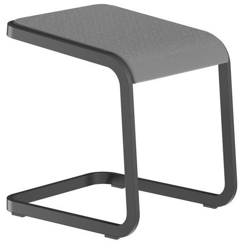 Sgabello basso C-Stool - Antracite e grigio - Quadrifoglio,