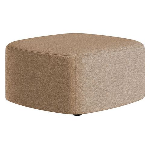Pouf grande Abbey in tessuto beige,