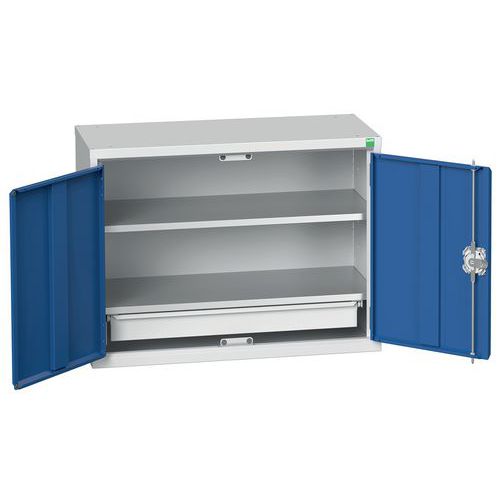 Armadio da parete 2rip/1cass L800xP350xA600 mm grigio/blu,