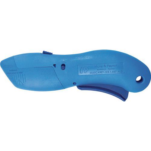 Coltello Mascaret uso alimentare retrattile blu L452A.6,
