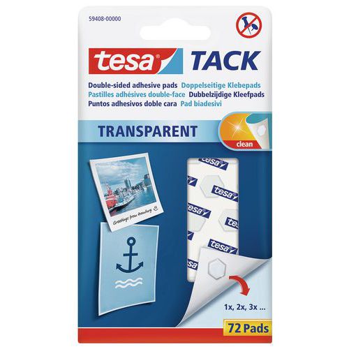 Dischetti biadesivi TesaTack -  Astuccio da 72,