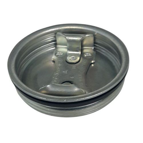 Tappo acciaio galvanizzato G2 guarnizione in gomma nera,