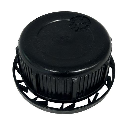 Tappo ø 45 FHW nero anello inviolabile + guarnizione in PE,