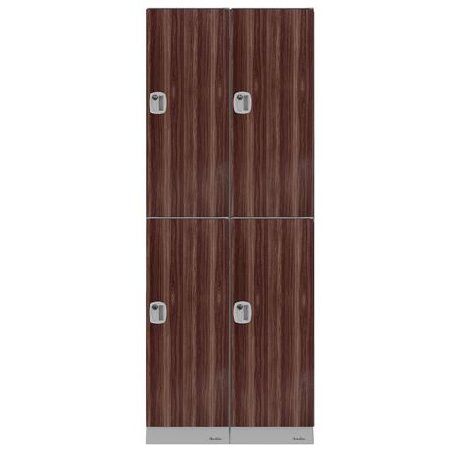 Armadietto multiscomparto 4 scomp 712mm wengé-Manutan Expert,