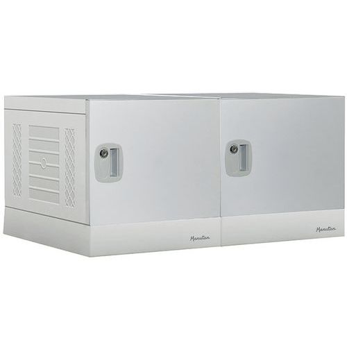 Armadietto multiscomparto 2 sc 396mm grigio-Manutan Expert,