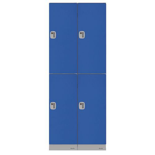 Armadietto in plastica, 4 scomparti/2 colonne - Blu,