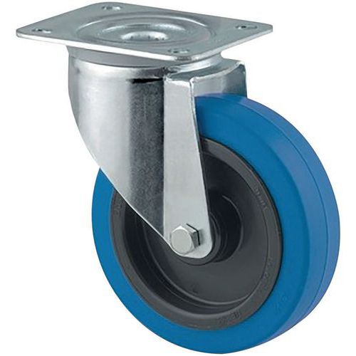 Rotella girevole con piastrina - Portata 250 kg,