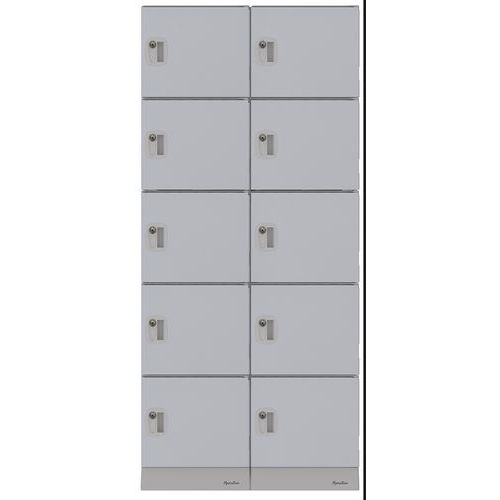 Armadietto multiscomparto 10 sc 1660mm grigio-Manutan Expert,