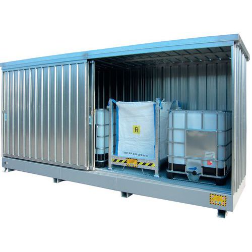 MODUL CONTAINER POLIVALENTE ZINCATO PORTE SCORREVOLI,
