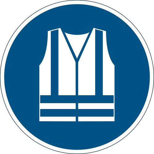 Pittogramma adesivo Gilet di sicurezza obbligatorio,