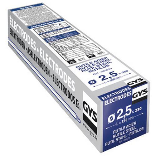 elettrodo rutilo per acciaio comune diametro 2,5 mm,