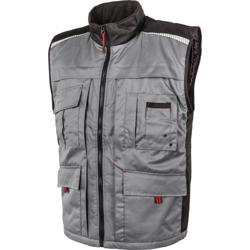Gilet da lavoro grigio-nero EDISON taglia 3XL,