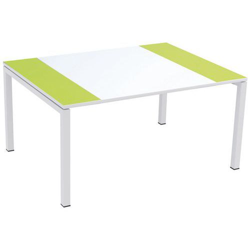 Tavolo da riunione Easydesk 150x114cm ripiano verde,