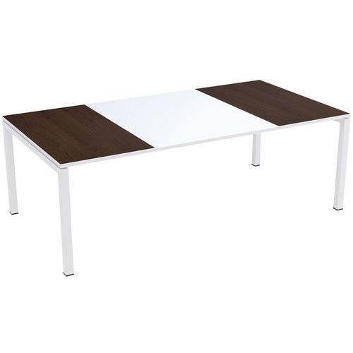 Tavolo da riunione Easydesk 220x114cm ripiano wengé,