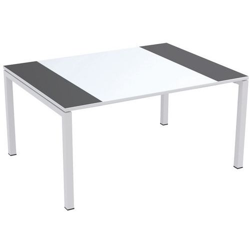 Tavolo da riunione Easydesk 150x114cm ripiano grigio,