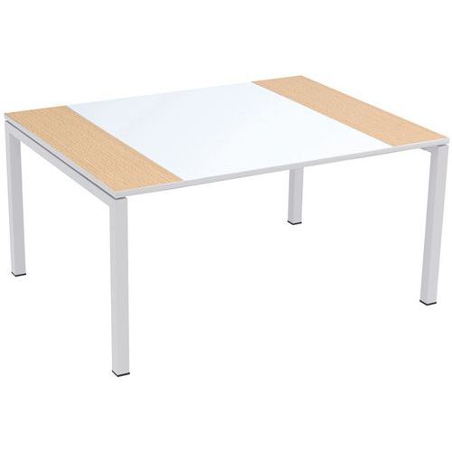 Tavolo da riunione Easydesk 150x114cm ripiano faggio,