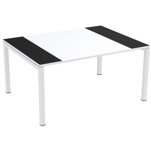 Tavolo da riunione Easydesk 150x114cm ripiano nero,