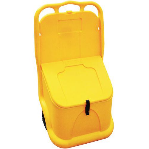 Contenitore sale/sabbia mobile+guarn/chius scatto 75L giallo,