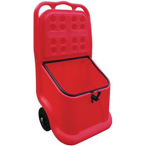Contenitore sale/sabbia mobile+guarn/chius scatto 75L rosso,