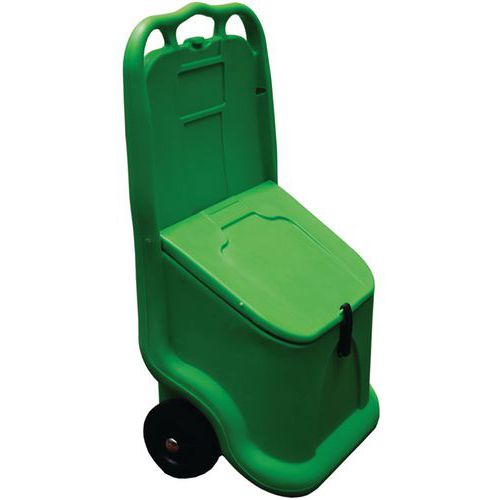 Contenitore sale/sabbia mobile+guarn/chius scatto 75L verde,