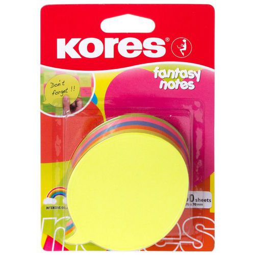 Post-it riposizionabile a fumetto 70x70mm colori fosforesc,