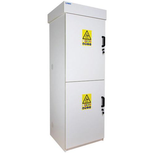 Armadio in melaminico alto 2 ante e 2 scomparti,