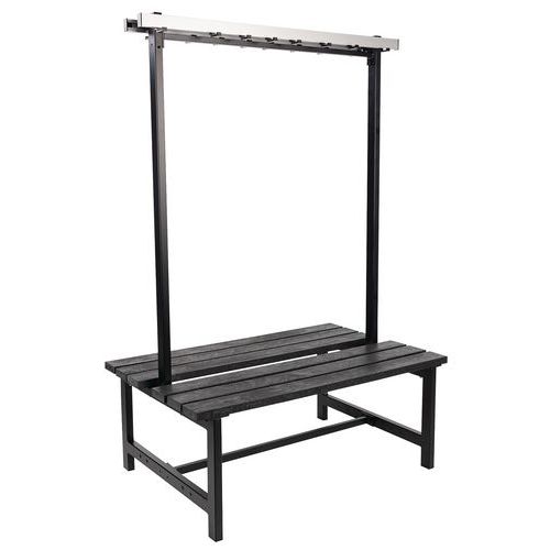 Panca con appendiabiti lato doppio 16 attacc.,