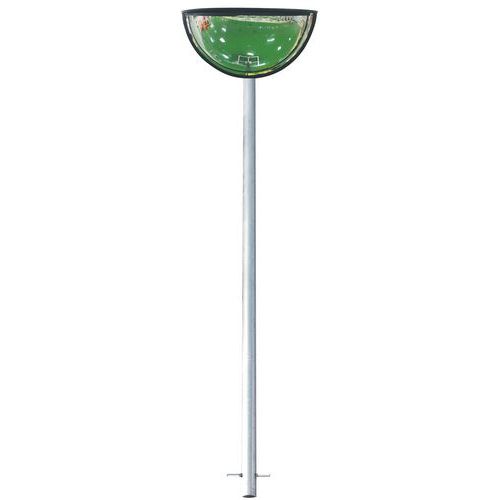 Kit paletto e specchio 1/4 di sfera per esterni distanza 2 m,