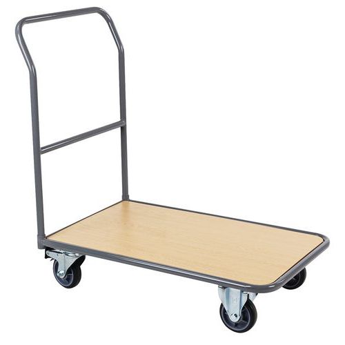 Carrello acciaio sponda fissa-Portata 250 kg-L1000-Manutan,