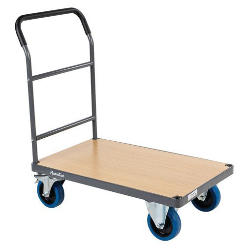Carrello con sponda fissa 933x513 mm - Ruote in gomma,