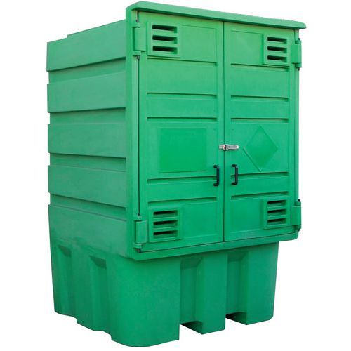 ARMADIO IN POLIETILENE CON VASCA PER 1CISTERNETTA LT1000,