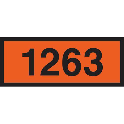 Cartello (pannello di pericolo arancio) ADESIVO CM 30X12 1263,