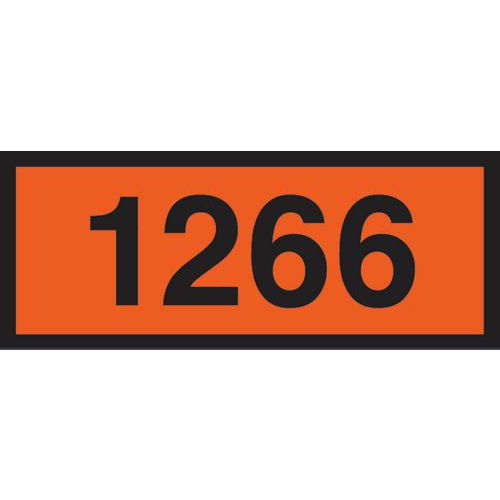 Cartello (pannello di pericolo arancio) ADESIVO CM 30X12 1266,